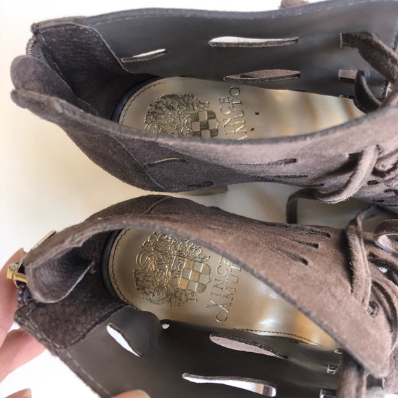 Vince Camuto Taupe Tressa Block Heel sz 7 - Picture 5 of 8